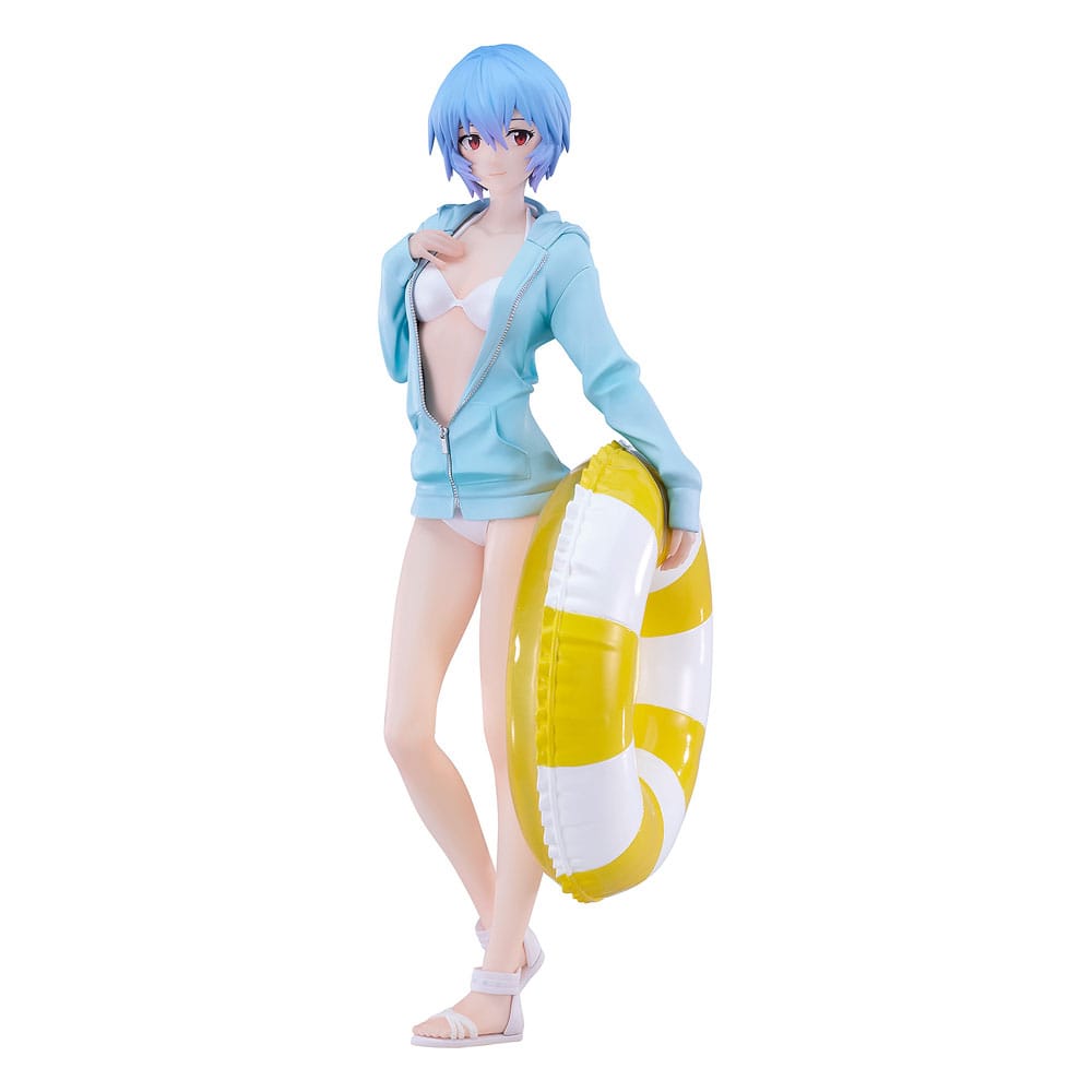 SU ORDINAZIONE Rebuild of Evangelion Pop Up Parade L PVC Statue Beach Queens: Rei Ayanami 22 cm