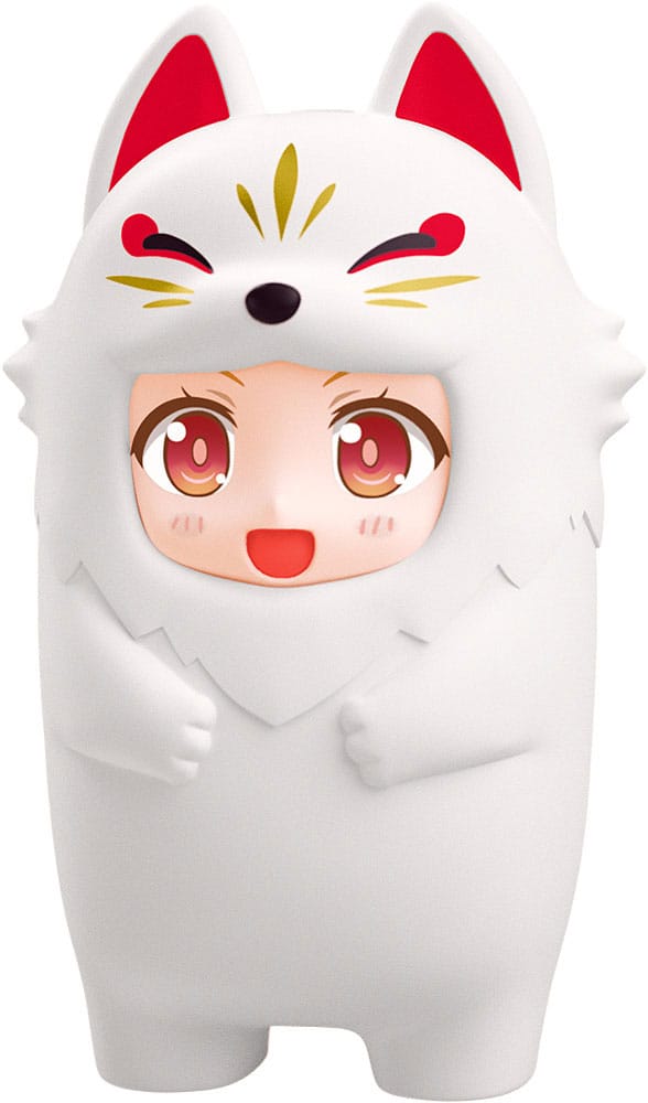 SU ORDINAZIONE Nendoroid More Kigurumi Face Parts Case for Nendoroid Figures White Kitsune 10 cm *PREZZO SPECIALE* ESAURITO