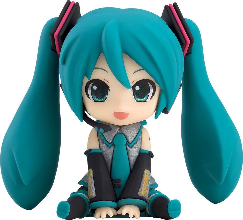 SU ORDINAZIONE Character Vocal Series 01: Hatsune Miku Piapro Characters Rubber Mascot Nendroid Plus Mini Figure Hatsune Miku 8 cm