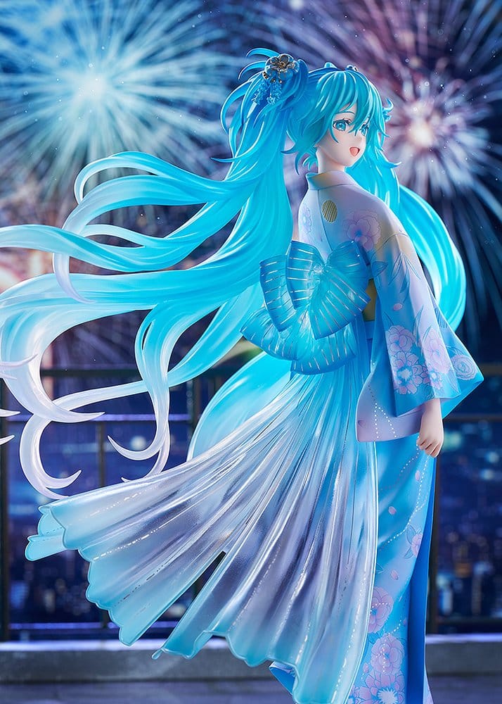 PREORDINE+ 09/2027 Character Vocal Series 01: Hatsune Miku PVC Figure 1/7 Music & Fire Works Ver. 23 cm