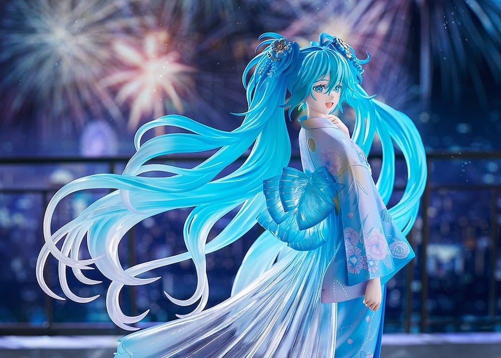 PREORDINE+ 09/2027 Character Vocal Series 01: Hatsune Miku PVC Figure 1/7 Music & Fire Works Ver. 23 cm