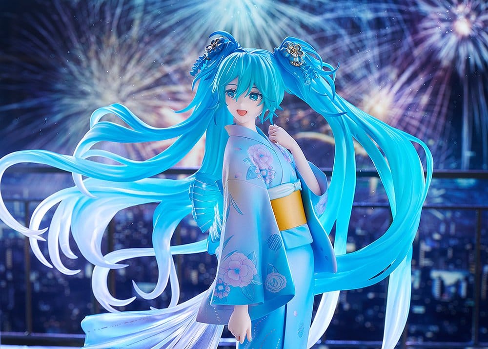 PREORDINE+ 09/2027 Character Vocal Series 01: Hatsune Miku PVC Figure 1/7 Music & Fire Works Ver. 23 cm