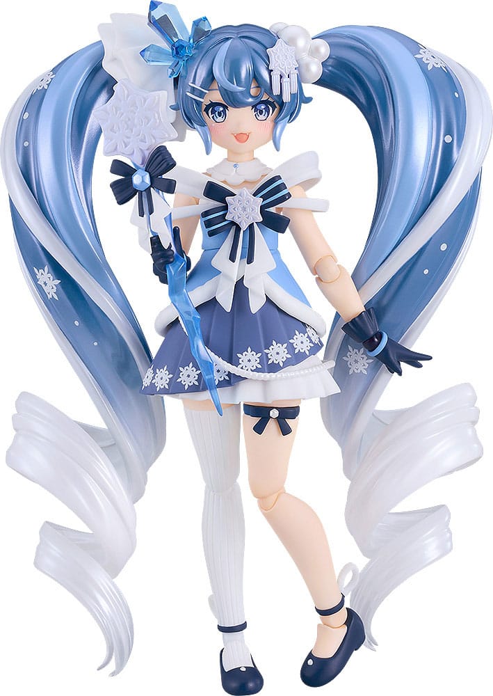 SU ORDINAZIONE Character Vocal Series 01: Hatsune Miku Figma Action Figure Snow Miku: Crystal Snow Ver. 13 cm