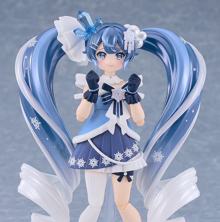 SU ORDINAZIONE Character Vocal Series 01: Hatsune Miku Figma Action Figure Snow Miku: Crystal Snow Ver. 13 cm