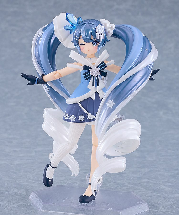 SU ORDINAZIONE Character Vocal Series 01: Hatsune Miku Figma Action Figure Snow Miku: Crystal Snow Ver. 13 cm