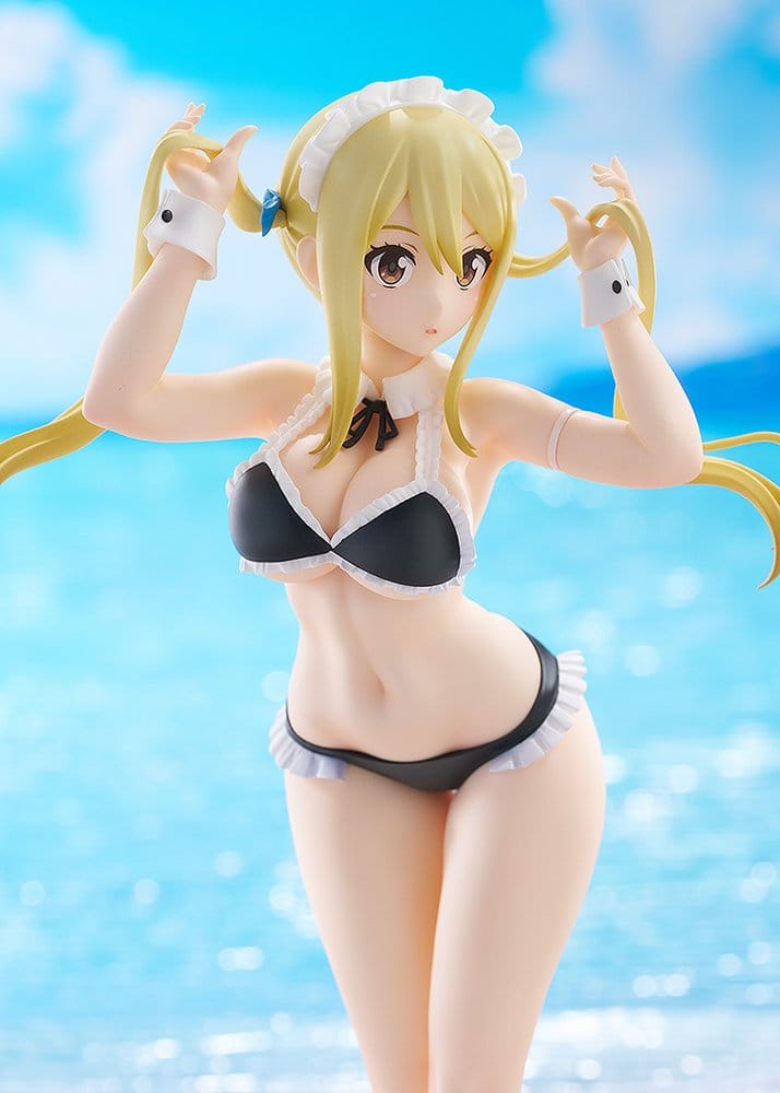 SU ORDINAZIONE Fairy Tail 100 Years Quest Beach Queens Pop Up Parade PVC Statue Lucy Heartfilia: Virgo Form Swimsuit Ver. L Size 23 cm