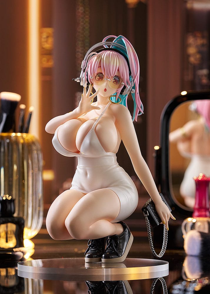 PREORDINE+ 09/2026 Super Sonico Pop Up Parade PVC Statue Super Sonico: 15th Mini Dress Ver. L Size 20 cm