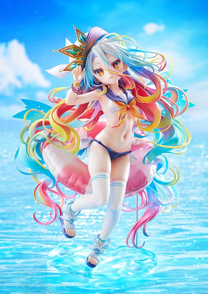 PREORDINE+ 04/2027 No Game No Life Statue 1/7 Shiro: Sailor-Style Swimsuit Ver. 24 cm