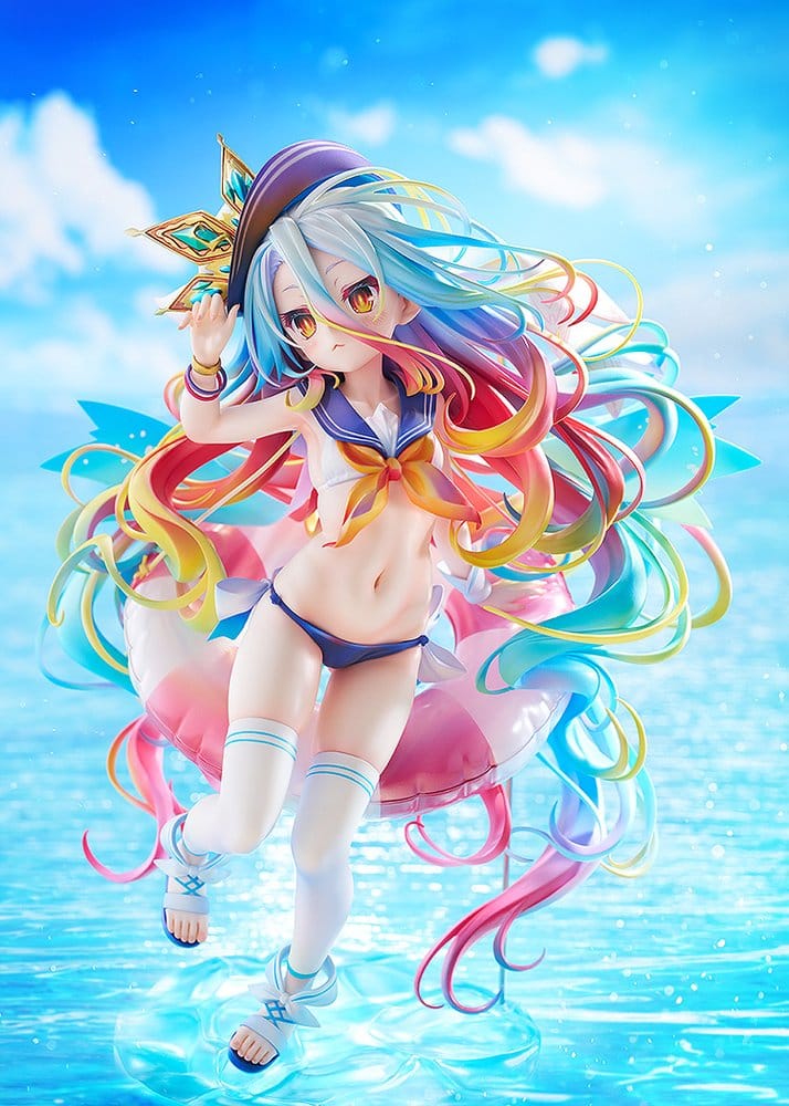 PREORDINE+ 04/2027 No Game No Life Statue 1/7 Shiro: Sailor-Style Swimsuit Ver. 24 cm