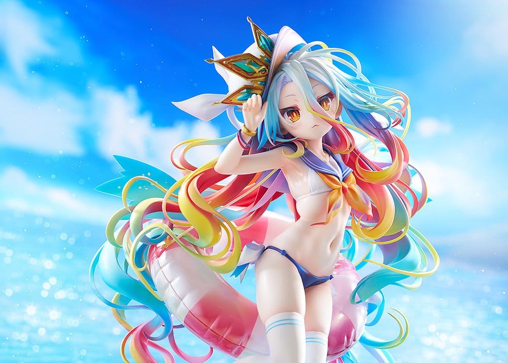 PREORDINE+ 04/2027 No Game No Life Statue 1/7 Shiro: Sailor-Style Swimsuit Ver. 24 cm