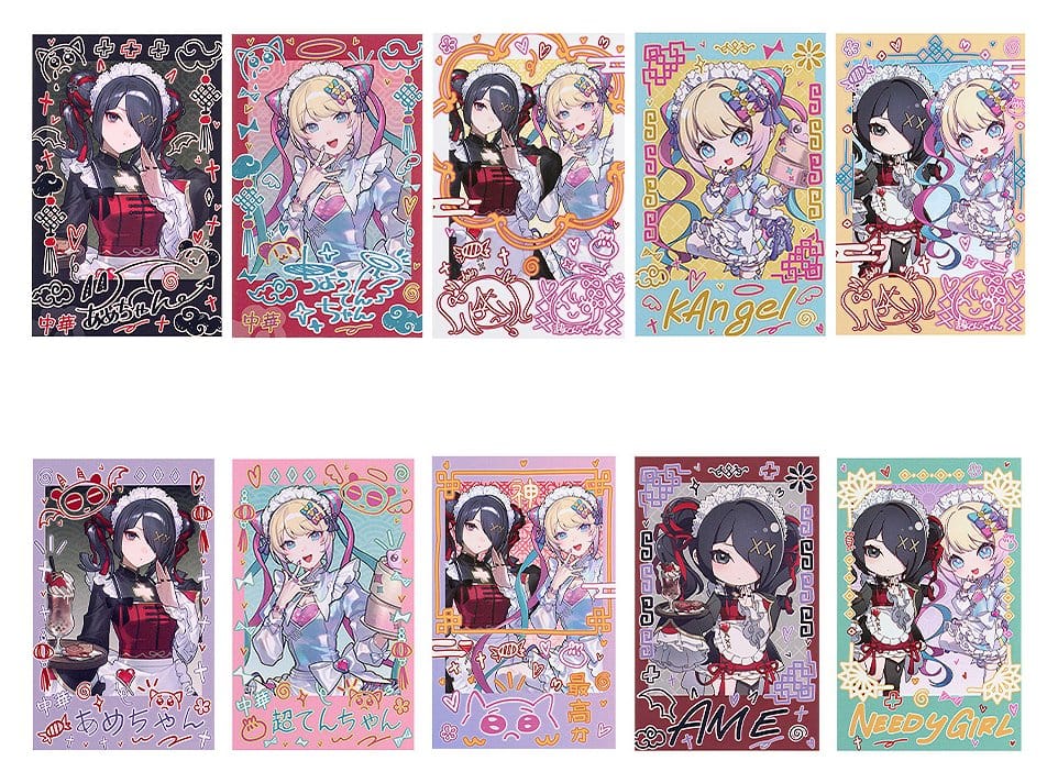 PREORDINE+ 07/2027 Needy Streamer Overload Needy Streamer Chinese Restaurant Series Trading Cards Collectible Instant Photo-Style 5 x 9 cm Blind Box Assortment (10)