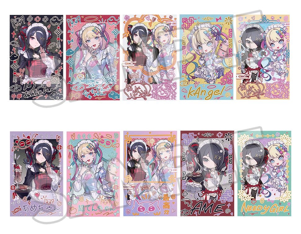PREORDINE+ 07/2027 Needy Streamer Overload Needy Streamer Chinese Restaurant Series Trading Cards Collectible Instant Photo-Style 5 x 9 cm Blind Box Assortment (10)