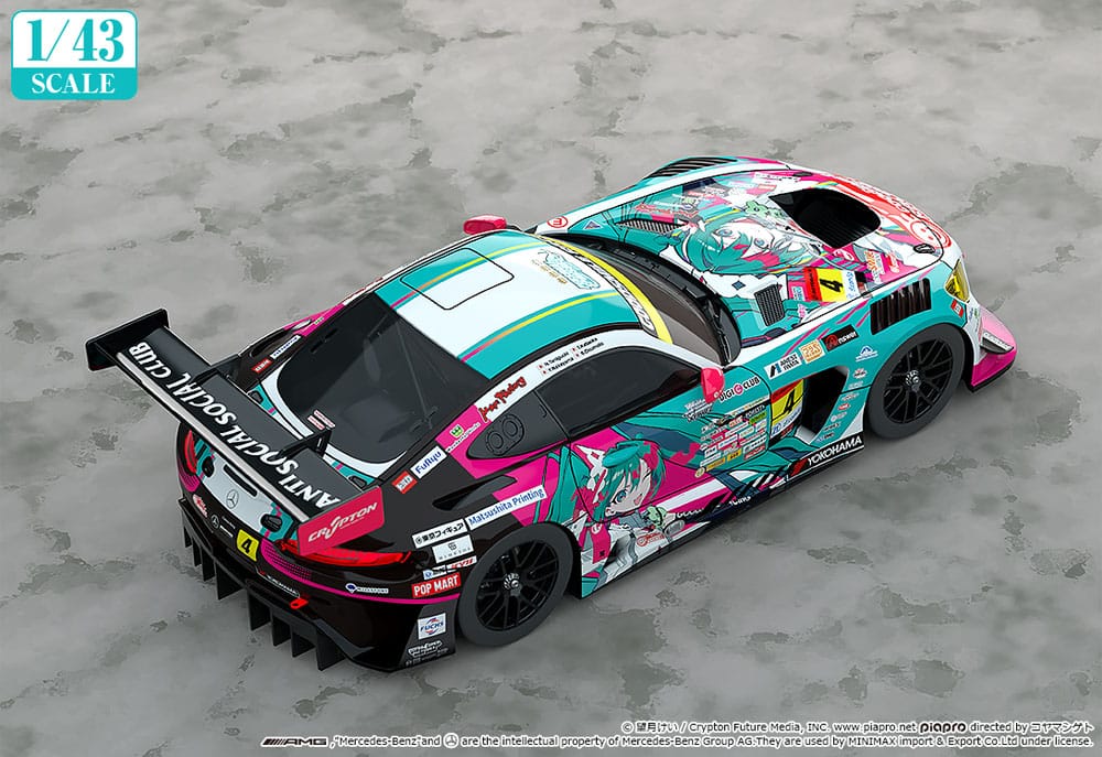 PREORDINE+ 02/2026 Hatsune Miku GT Project Vehicle 1/43 Hatsune Miku AMG 2025 Season Opening Ver. 11 cm