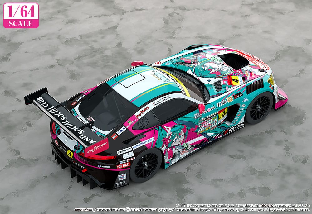 PREORDINE+ 02/2026 Hatsune Miku GT Project Vehicle 1/64 Hatsune Miku AMG 2025 Season Opening Ver. 7 cm