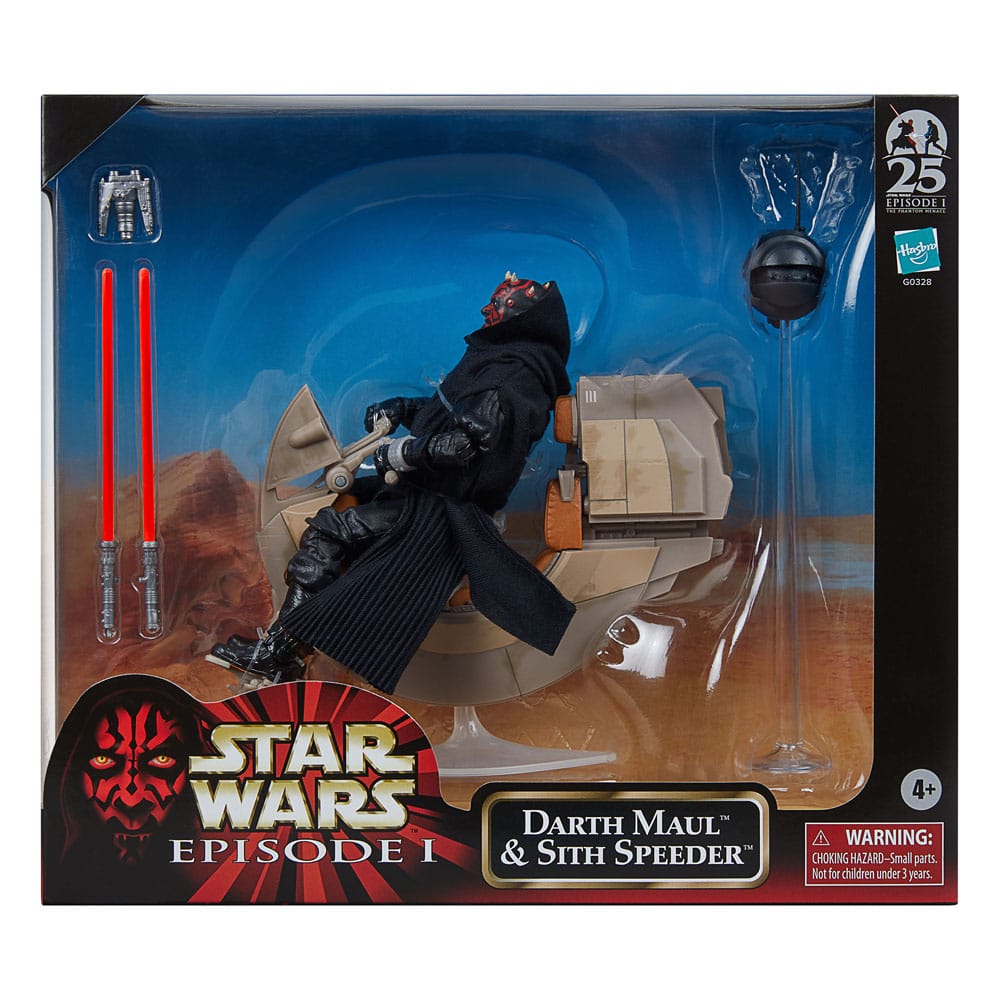 🧪 LAB | SU ORDINAZIONE Star Wars Episode I Black Series Vehicle with Action Figure Darth Maul & Sith Speeder 25th Anniversary