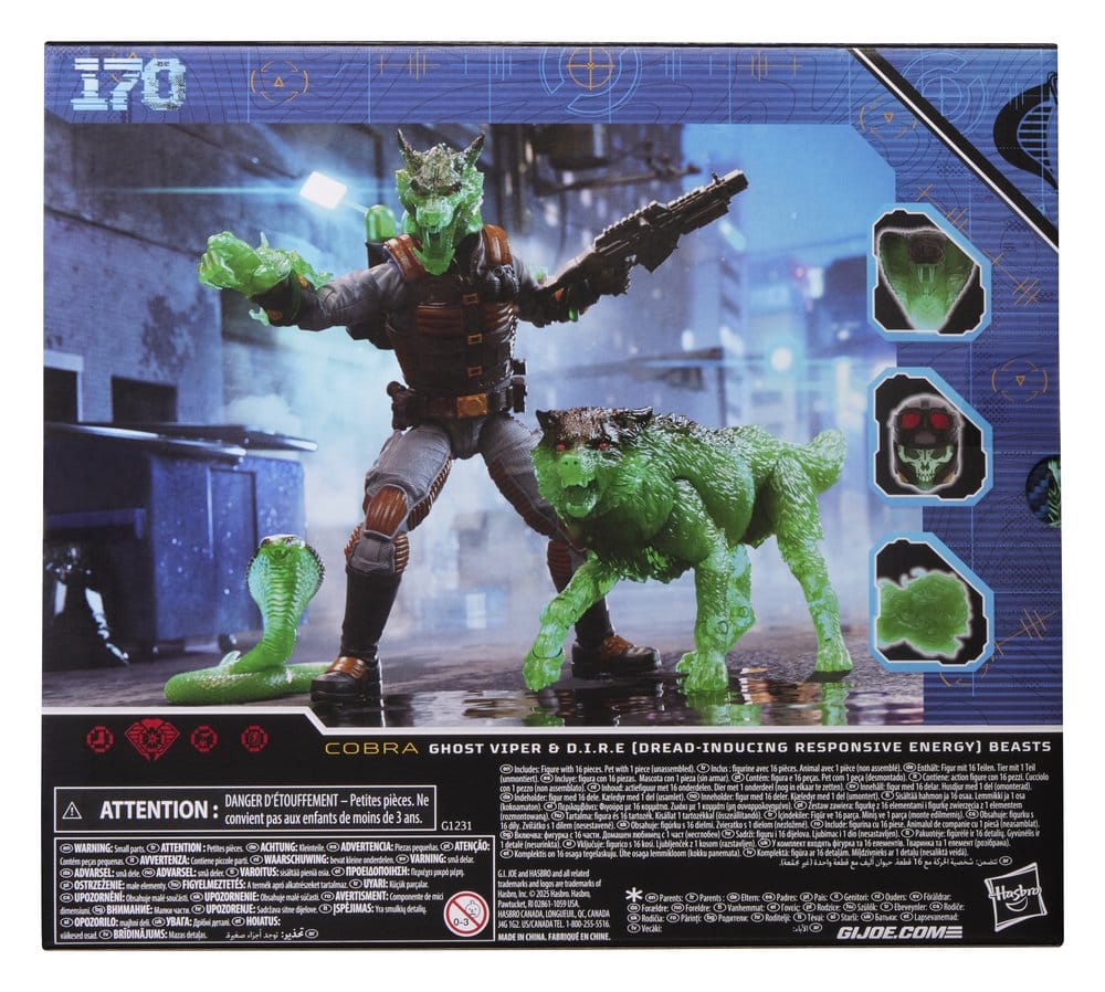 🧪 LAB | PREORDINE+ 12/2026 G.I. Joe Classified Series Action Figure #170 Ghost Viper & D.I.R.E. Beasts 15 cm