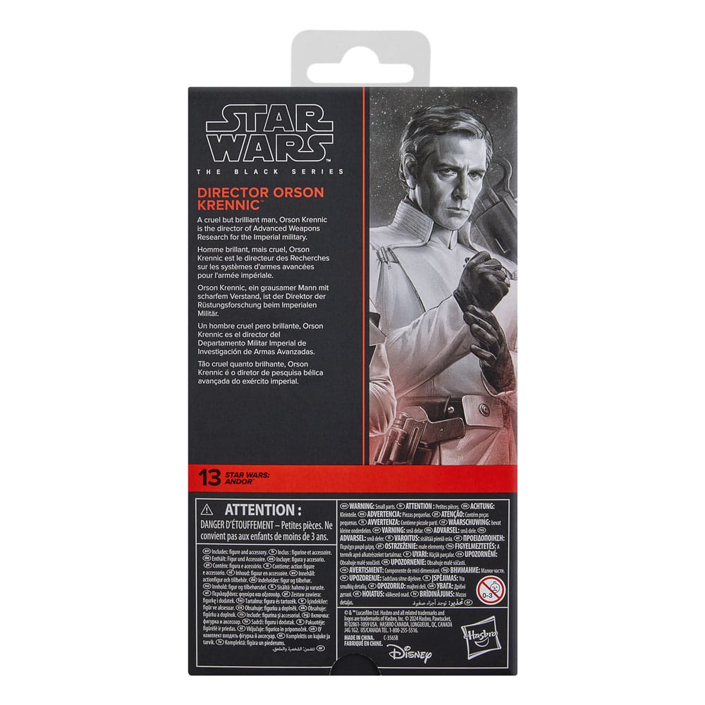 🧪 LAB | SU ORDINAZIONE Star Wars: Andor Black Series Action Figure Director Orson Krennic 15 cm