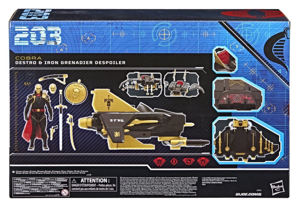 🧪 LAB | SU ORDINAZIONE G.I. Joe Classified Series Action Figure and Vehicle Set #203 Destro & Iron Grenadier Despoiler 15 cm