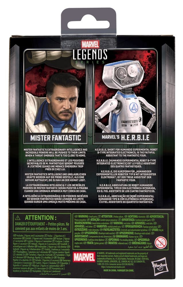 🧪 LAB | PREORDINE+ 12/2026 Avengers: Doomsday Marvel Legends Action Figure 2-Pack Mister Fantastic & Marvel's H.E.R.B.I.E. 15 cm
