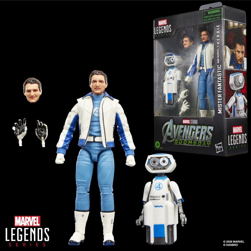 🧪 LAB | PREORDINE+ 12/2026 Avengers: Doomsday Marvel Legends Action Figure 2-Pack Mister Fantastic & Marvel's H.E.R.B.I.E. 15 cm