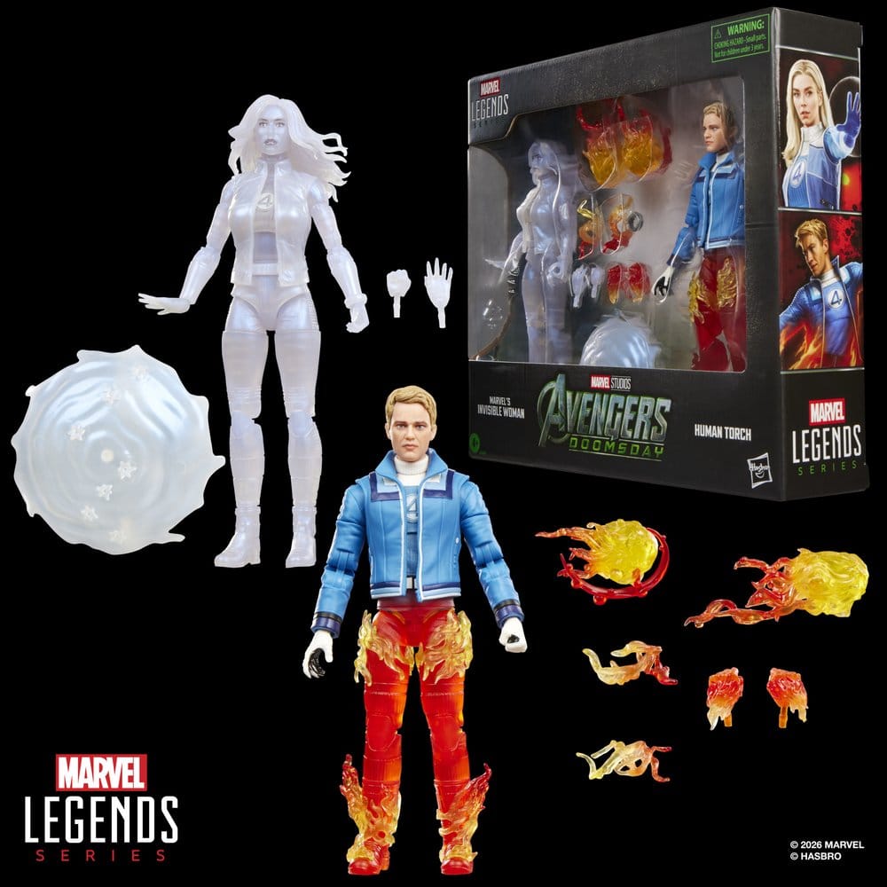 🧪 LAB | PREORDINE+ 12/2026 Avengers: Doomsday Marvel Legends Action Figure 2-Pack Marvel's Invisible Woman & Human Torch 15 cm