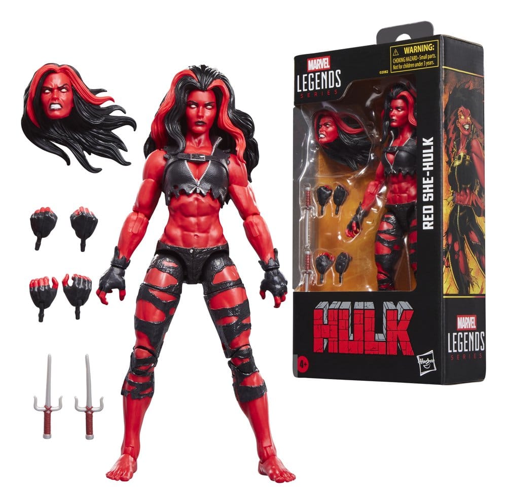 🧪 LAB | SU ORDINAZIONE Hulk Marvel Legends Action Figure Red She-Hulk 15 cm