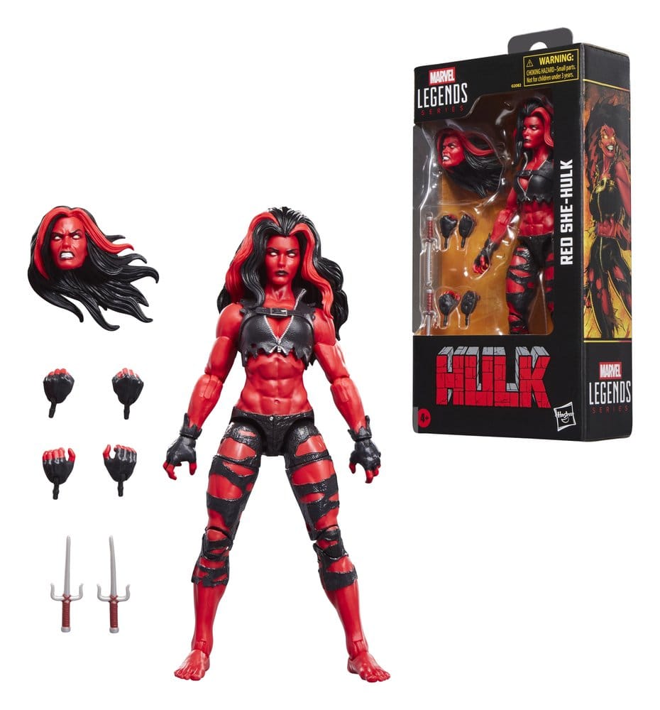 🧪 LAB | SU ORDINAZIONE Hulk Marvel Legends Action Figure Red She-Hulk 15 cm