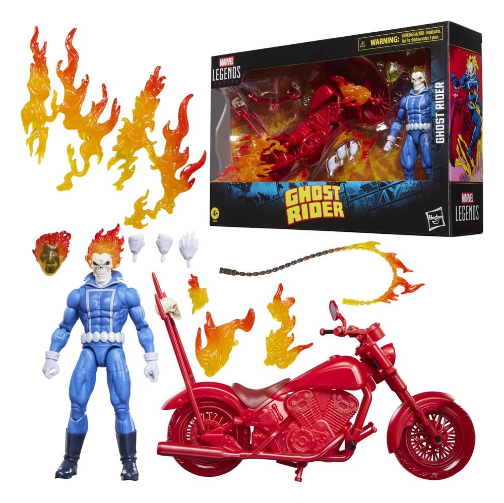 🧪 LAB | PREORDINE+ 12/2026 Ghost Rider Marvel Legends Action Figure Johnny Blaze with Motorcycle 15 cm