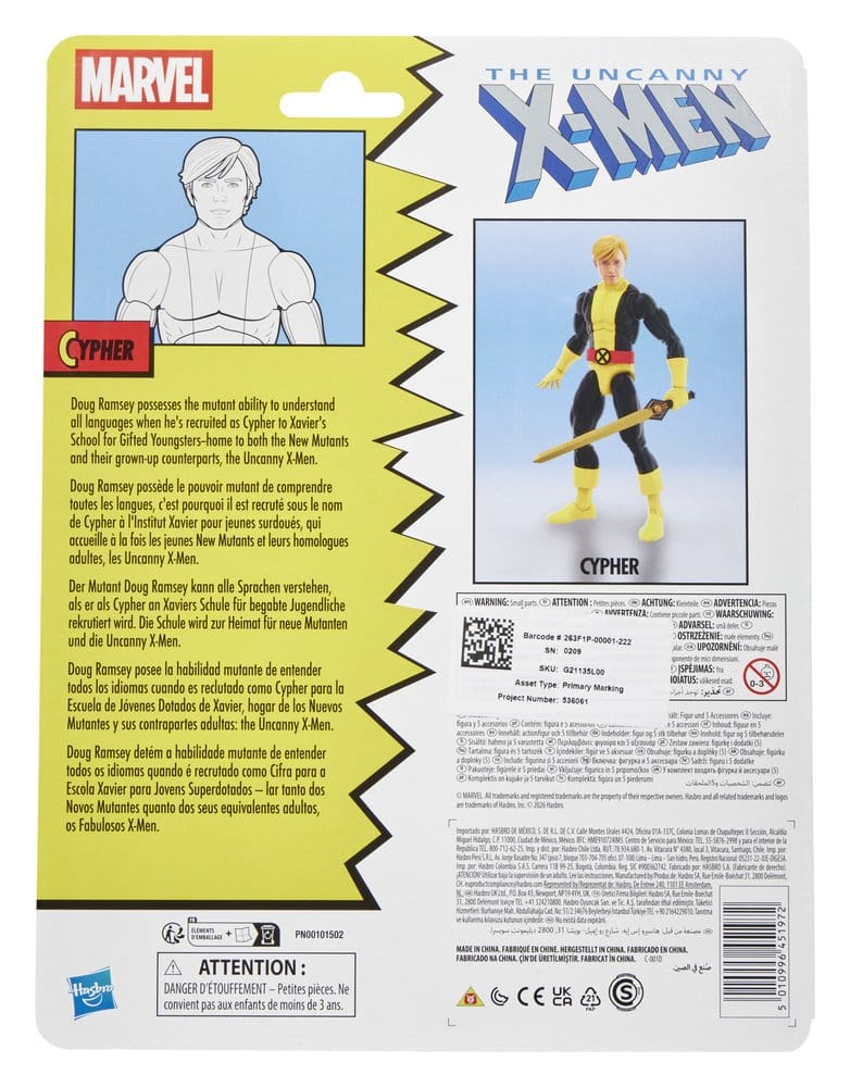 🧪 LAB | PREORDINE+ 12/2026 The Uncanny X-Men Marvel Legends Action Figure Cypher 15 cm