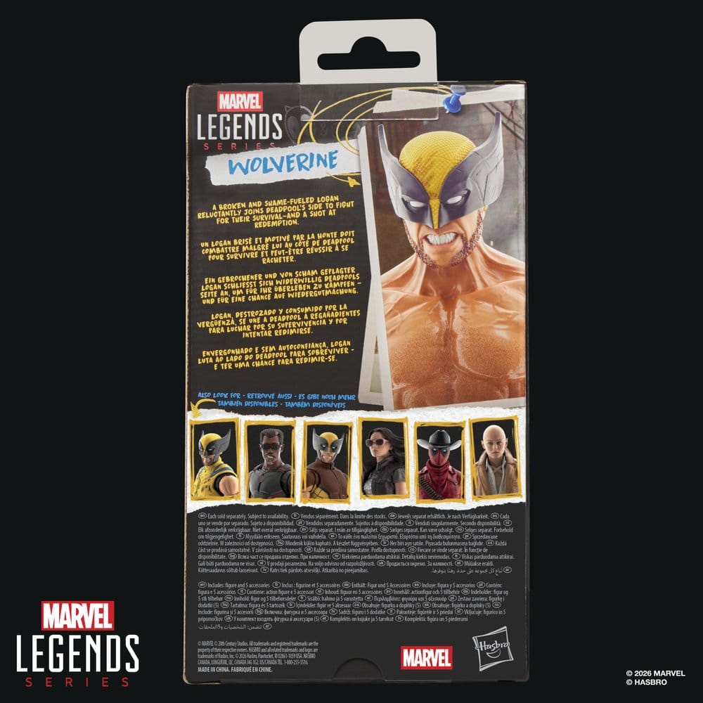 🧪 LAB | SU ORDINAZIONE Deadpool & Wolverine Marvel Legends Action Figure Wolverine 15 cm