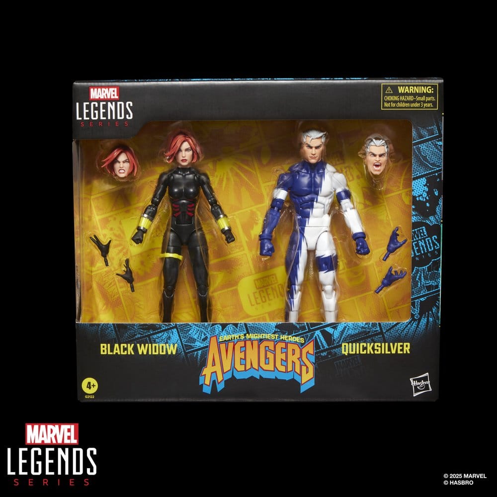 🧪 LAB | SU ORDINAZIONE Avengers Marvel Legends Action Figure 2-Pack Black Widow & Quicksilver 15 cm