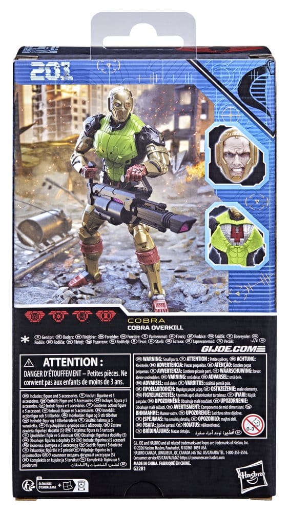🧪 LAB | SU ORDINAZIONE G.I. Joe Classified Series Action Figure #201 Cobra Overkill 15 cm