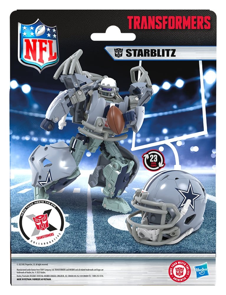 🧪 LAB | SU ORDINAZIONE Transformers x NFL Action Figure Dallas Cowboys: Starblitz 14 cm