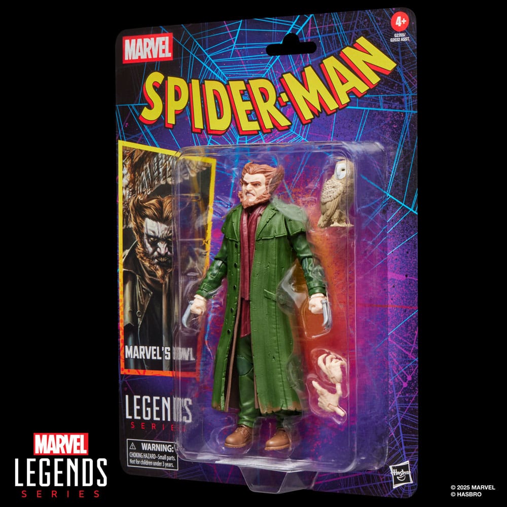🧪 LAB | SU ORDINAZIONE Spider-Man Marvel Legends Retro Action Figure Marvel's Owl 15 cm