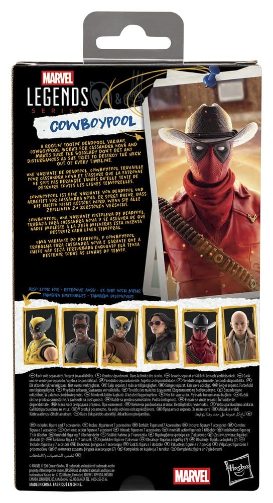 🧪 LAB | SU ORDINAZIONE Deadpool & Wolverine Marvel Legends Action Figure Cowboypool 15 cm