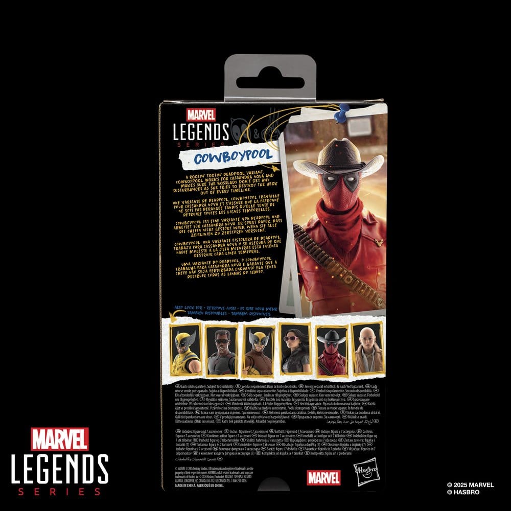 🧪 LAB | SU ORDINAZIONE Deadpool & Wolverine Marvel Legends Action Figure Cowboypool 15 cm