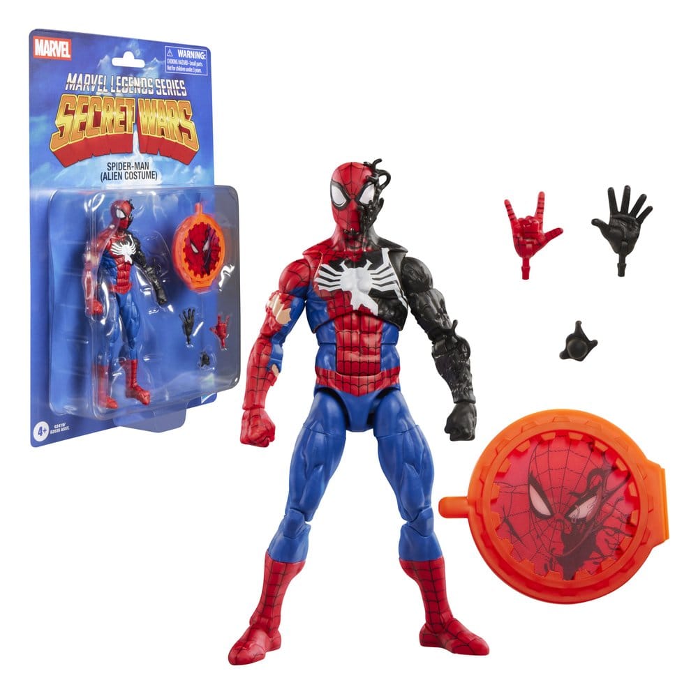 🧪 LAB | SU ORDINAZIONE Secret Wars Marvel Legends Action Figure Spider-Man (Alien Costume) 15 cm