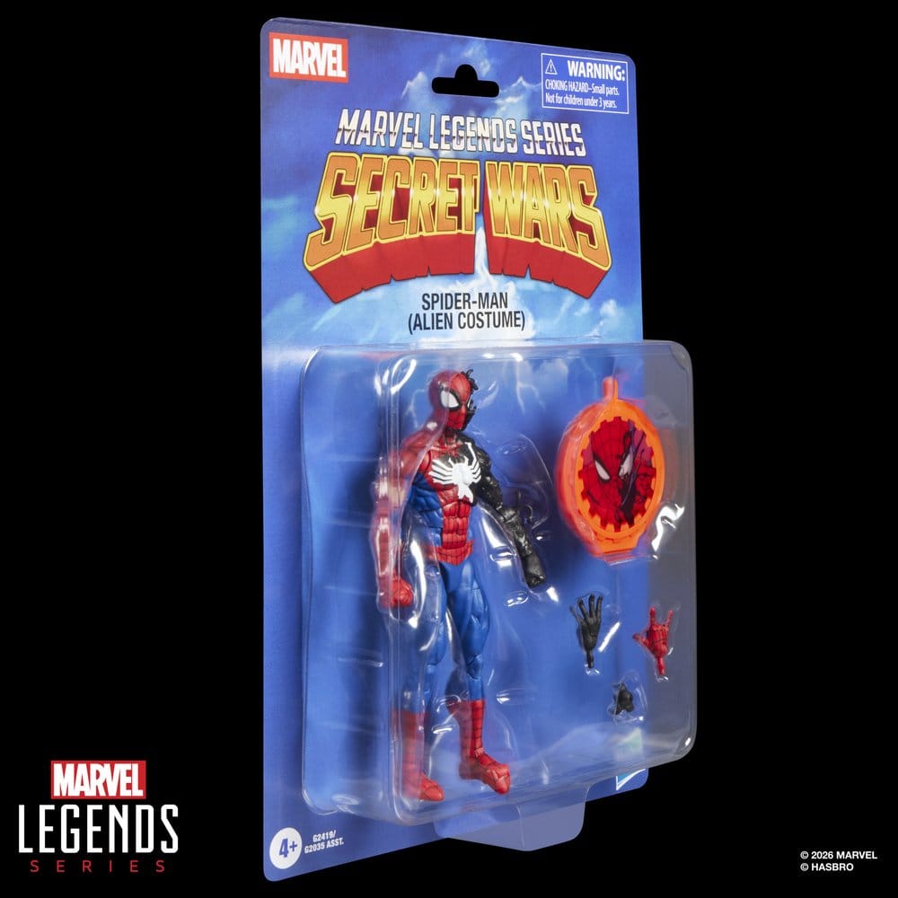 🧪 LAB | SU ORDINAZIONE Secret Wars Marvel Legends Action Figure Spider-Man (Alien Costume) 15 cm