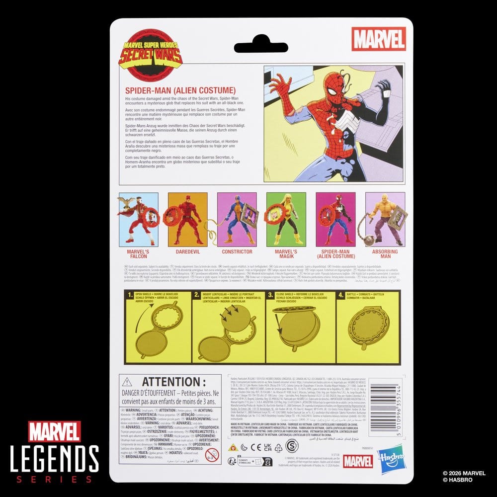 🧪 LAB | SU ORDINAZIONE Secret Wars Marvel Legends Action Figure Spider-Man (Alien Costume) 15 cm