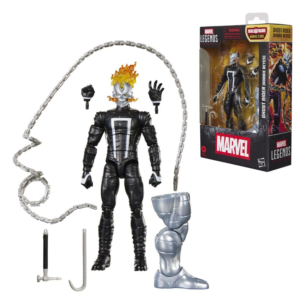 🧪 LAB | SU ORDINAZIONE Marvel Legends Action Figure Ghost Rider (Robbie Reyes) (BAF: Marvel's Box) 15 cm