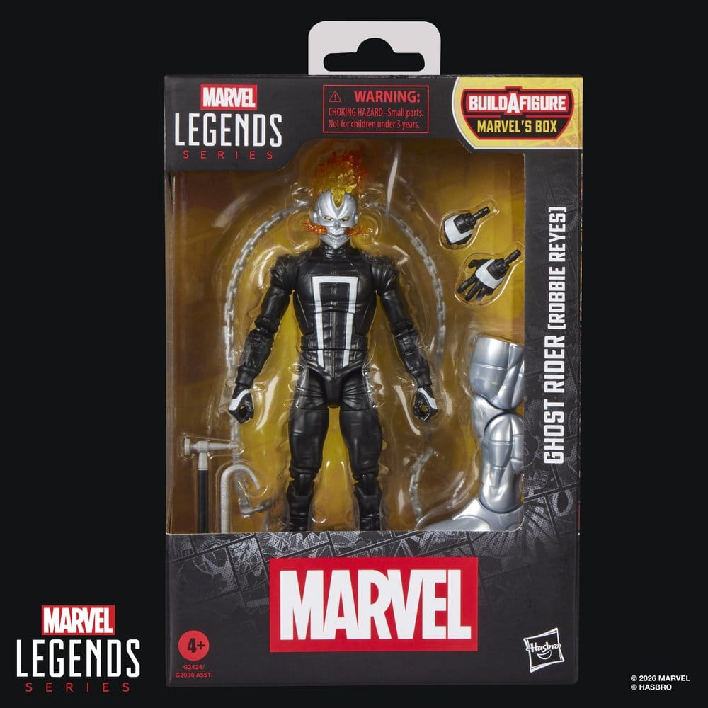 🧪 LAB | SU ORDINAZIONE Marvel Legends Action Figure Ghost Rider (Robbie Reyes) (BAF: Marvel's Box) 15 cm