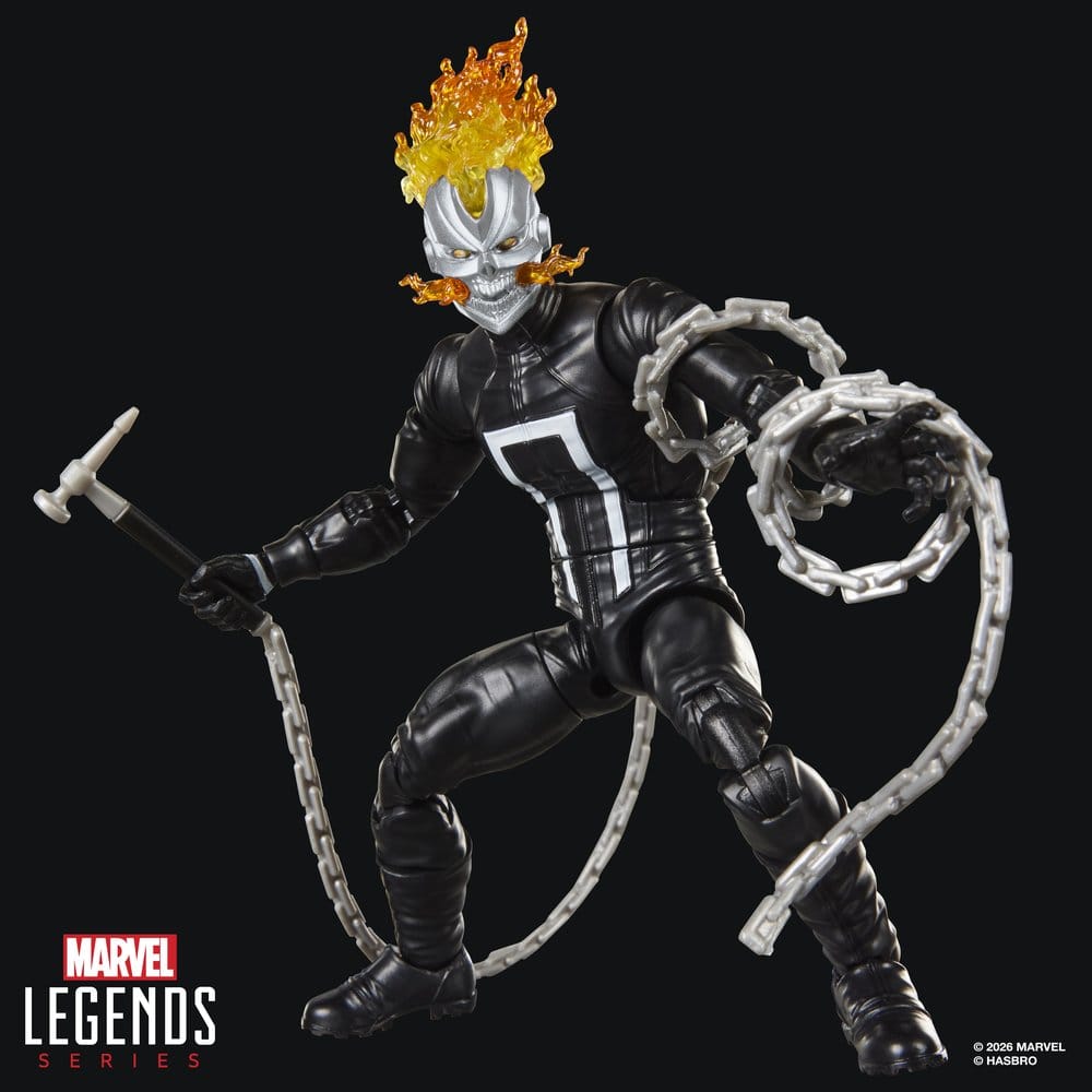 🧪 LAB | SU ORDINAZIONE Marvel Legends Action Figure Ghost Rider (Robbie Reyes) (BAF: Marvel's Box) 15 cm