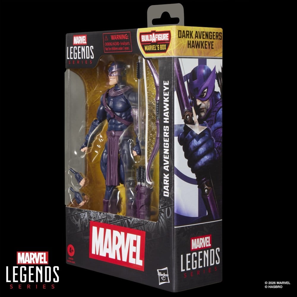 🧪 LAB | SU ORDINAZIONE Marvel Legends Action Figure Dark Avengers Hawkeye (BAF: Marvel's Box) 15 cm