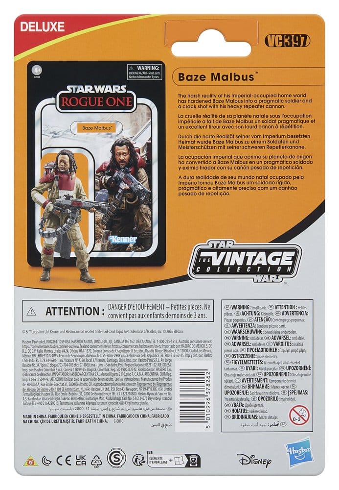🧪 LAB | PREORDINE+ 12/2026 Star Wars: Rogue One Vintage Collection Action Figure Baze Malbus 10 cm
