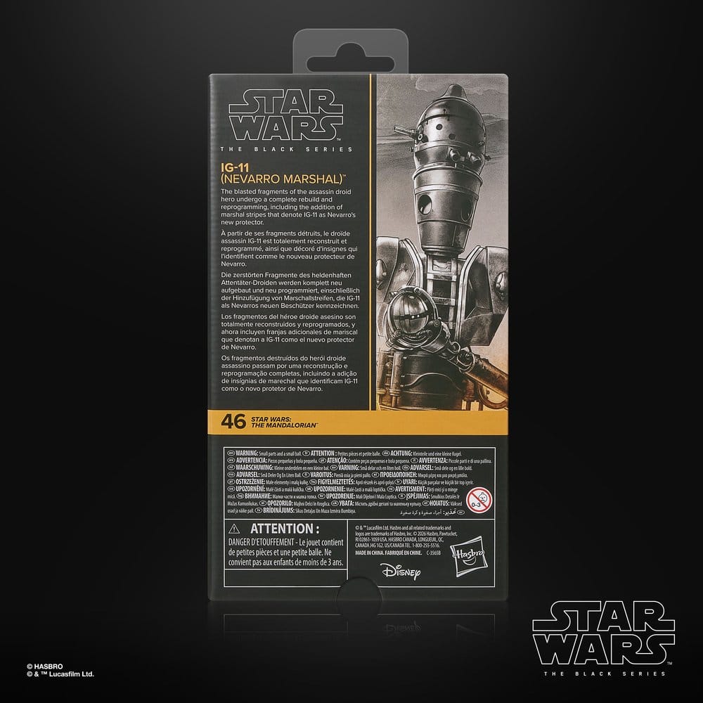 🧪 LAB | SU ORDINAZIONE Star Wars: The Mandalorian Black Series Action Figure IG-11 (Nevarro Marshal) 15 cm