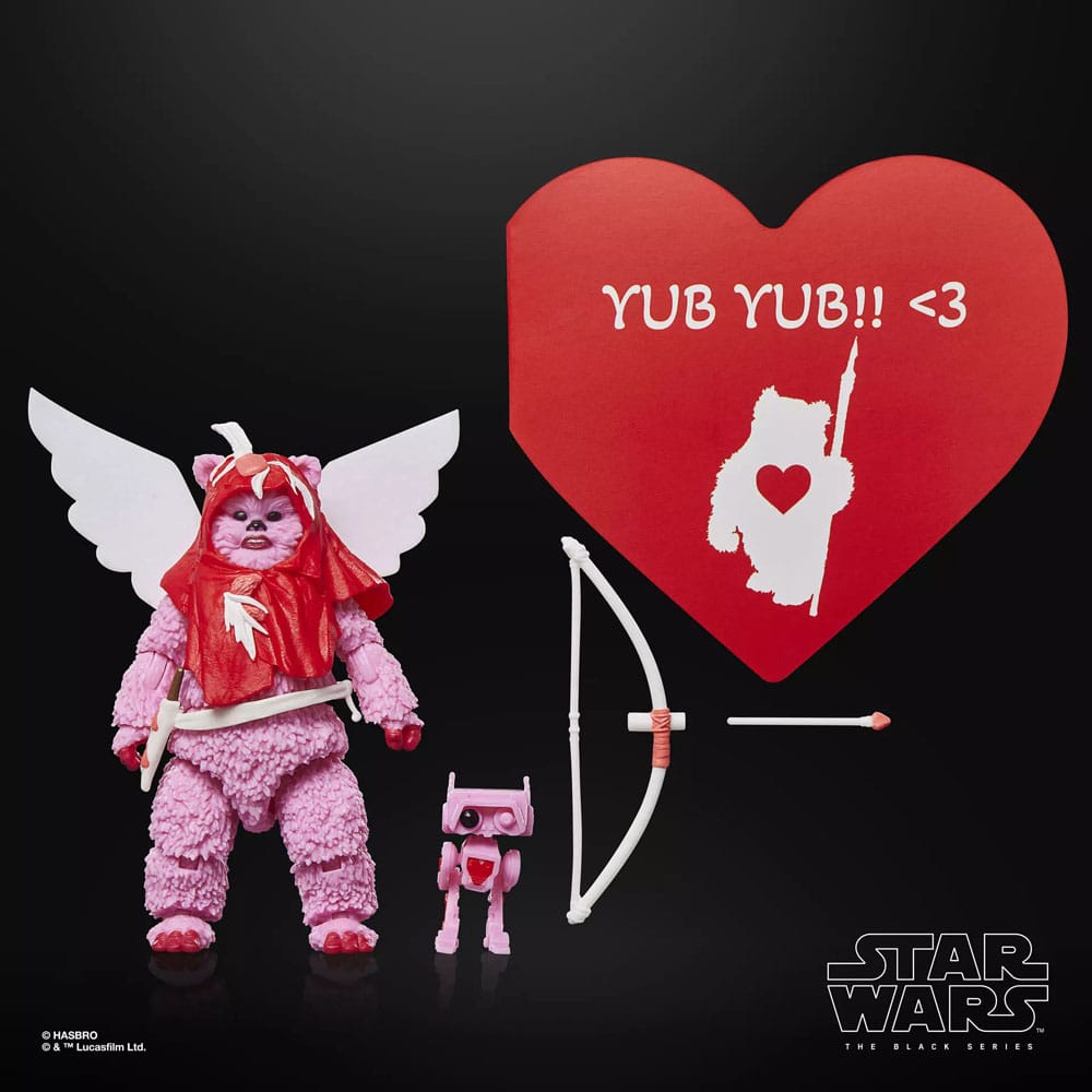 🧪 LAB | SU ORDINAZIONE Star Wars Black Series Action Figure Ewok (Valentine’s Day Edition) 15 cm