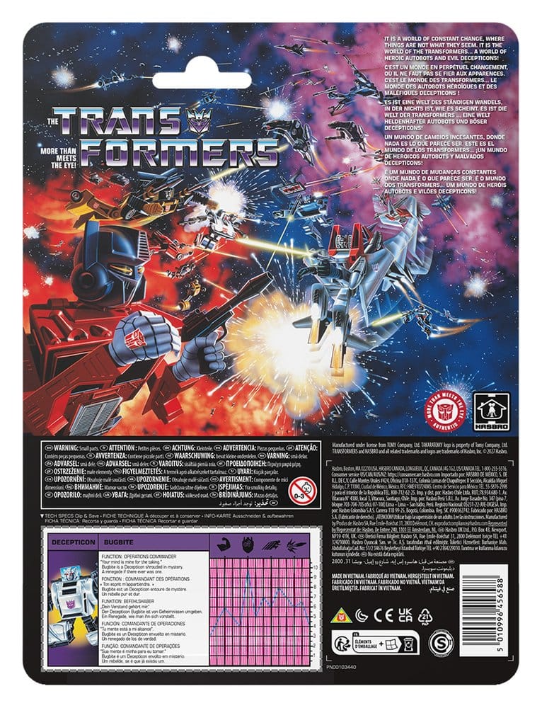 🧪 LAB | PREORDINE+ 05/2027 Transformers Retro G1 Action Figure Decepticon Bug Bite 10 cm