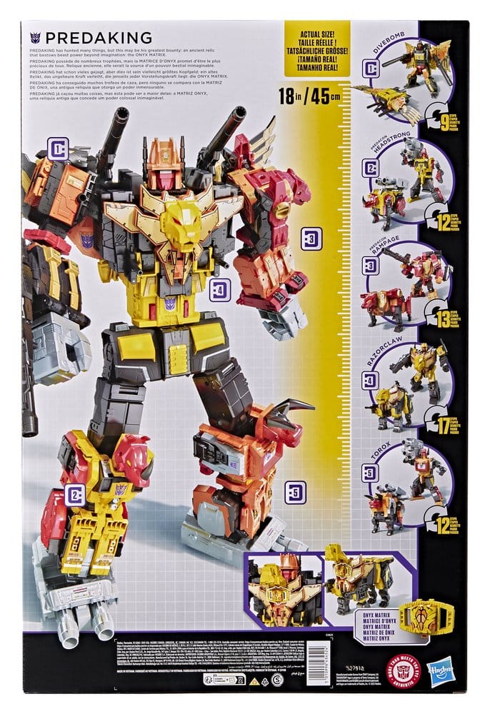 🧪 LAB | SU ORDINAZIONE Transformers Power of the Primes Combiner Action Figure Predaking 45 cm