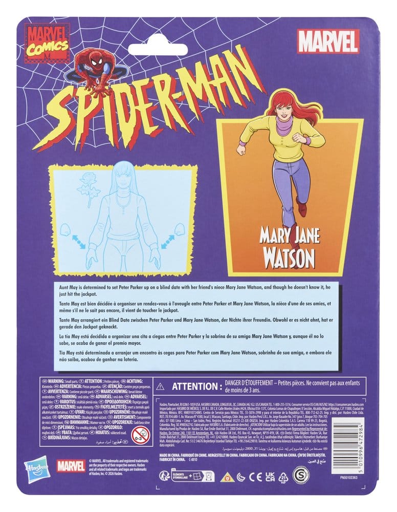 🧪 LAB | PREORDINE+ 03/2027 Spider-Man Marvel Legends Action Figure Mary Jane Watson 15 cm