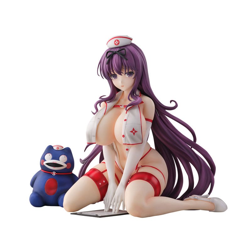 SU ORDINAZIONE Shinobi Master Senran Kagura: New Link PVC Statue 1/4 Murasaki: Sexy Nurse Ver. 23 cm